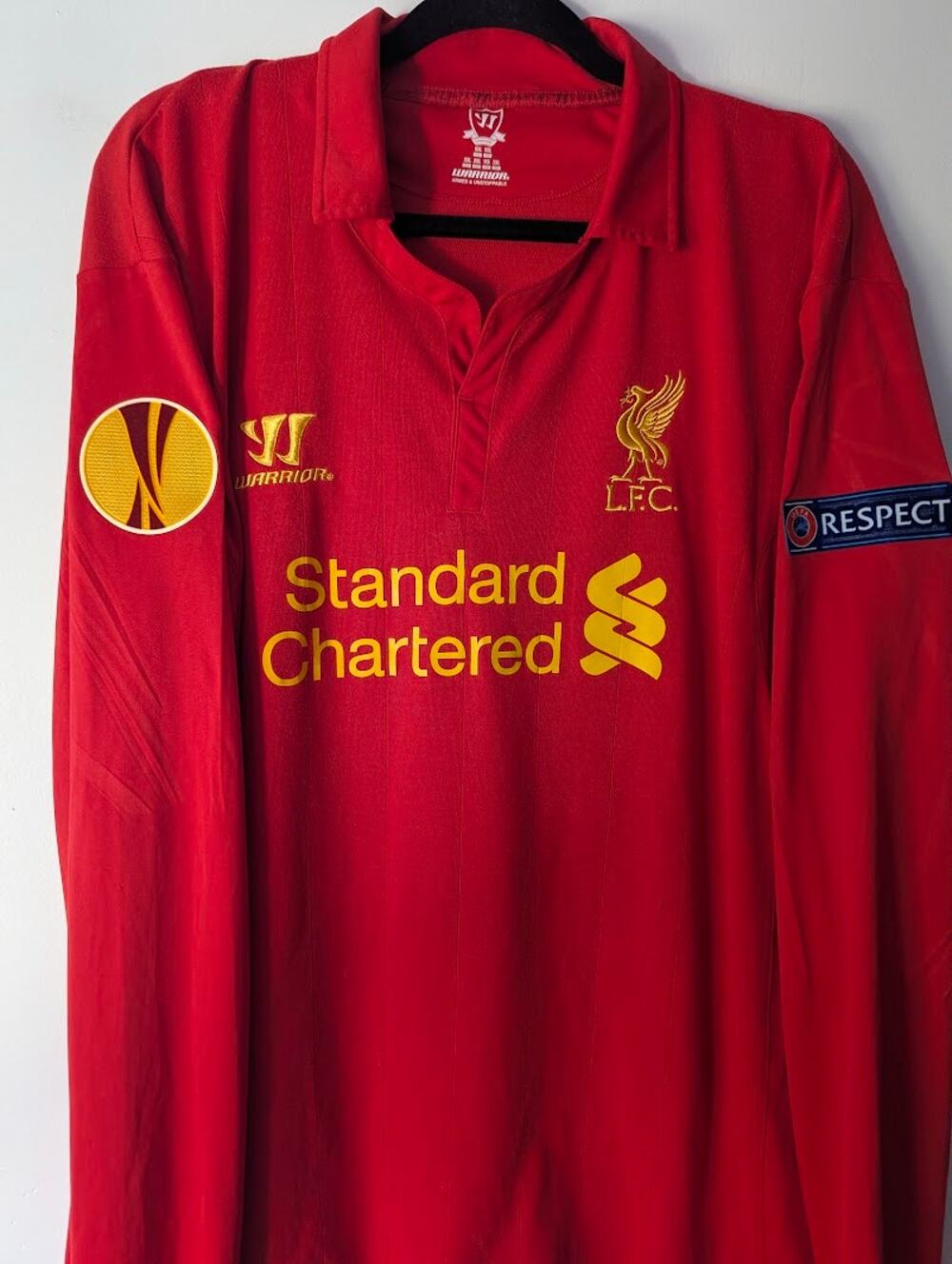 Liverpool Gerrard 2012/13 Jersey XXL Longsleeve UEL Fully Patched